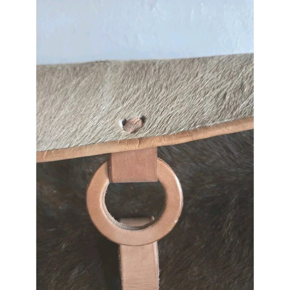 Mexican Crossbody Bag Women's Handmade Brown Cowhide Leather Whipstitch - Picture 7 of 13